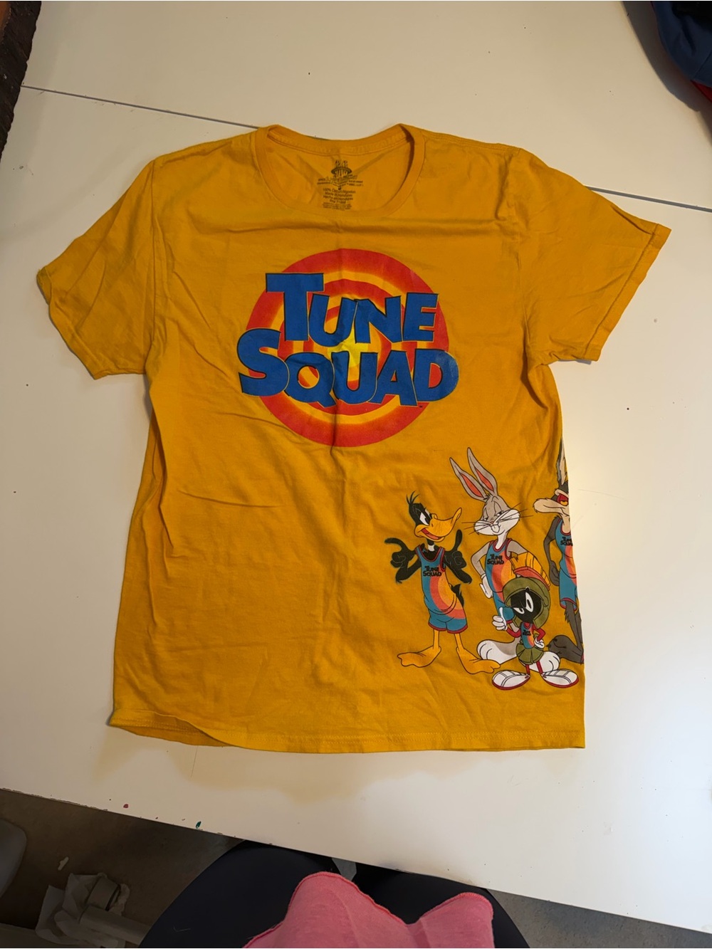 Yellow Tune Squad Graphic Tee with Looney Tunes Characters